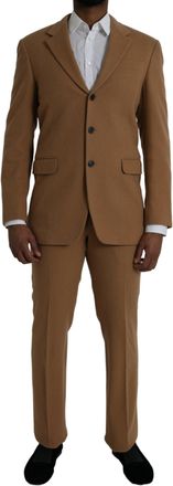 Prada Mens Brown Cashmere 2 Piece Single Breasted Suit