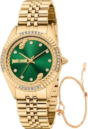 Just Cavalli Womens JC1L361M0065 Ladies Vittoria Glam Watch and Bracelet Gift Set - Gold - One Size