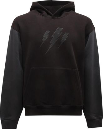 Neil Barrett Felpa Sweatshirt - Heren - Hoodies - Zwart - S - Katoen - Hoodies & sweatvesten