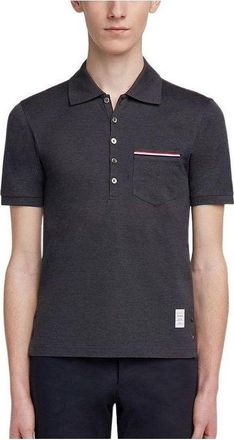 Thom Browne Collar Short Sleeve T-Shirt Charcoal MJP022A-01455-025