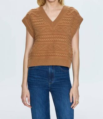 Pistola Denim Marta Sweater Vest In Caramel