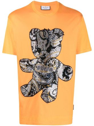 Philipp Plein teddy bear-print T-shirt - Arancione