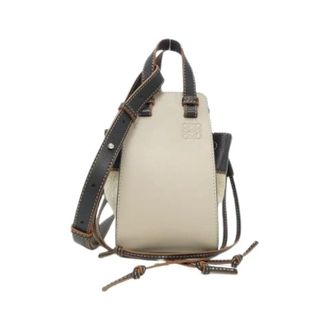 Loewe Pre-owned Hammock Drawstring Mini Linen Calf Shoulder Bag - Dames - Pre-owned - Beige - Maat: ONE Size Linnen
