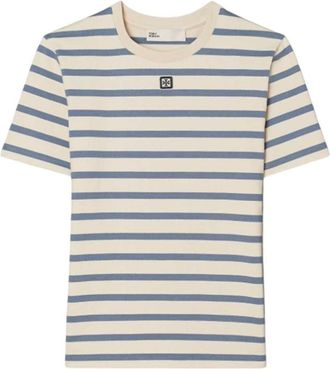 Tory Burch Tory Burch gestreept katoenen T-shirt