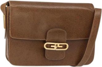Gucci Pre-owned Leren Schoudertas - Dames - Vintage Schoudertas - Bruin - ONE Size - Leer - Vintage
