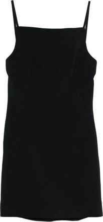 Givenchy Sliced Mini-jurk in Cr&ecirc;pe Cady - Dames - Korte kleedjes - Zwart - M - Leer - Kleedjes