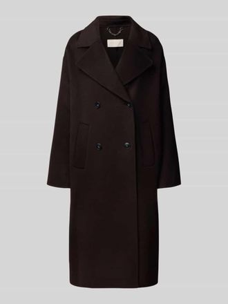 Milano Milano Italy Mantel aus Wolle mit Reverskragen in Dunkelbraun, Gr&ouml;&szlig;e 42