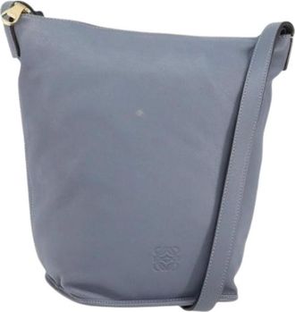 Loewe Pre-owned Bucket Bags, female, Blue, Size: ONE SIZE Pre-owned Leather Bucket Bag