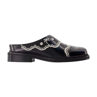 Simone Rocha Floral Lace Mules - female - Simone Rocha - Mules - Black - 3 UK - Shoes