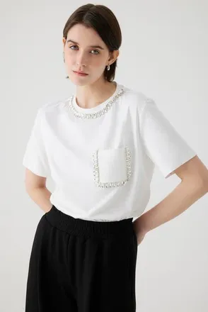 Exquise Alla Tshirt in Bone at Nordstrom, Size Medium