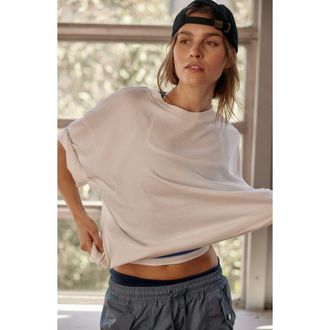 Free People FP Movement Tackle Cotton T-Shirt in White at Nordstrom, Size Small