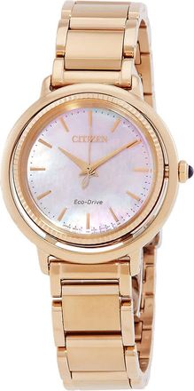 Citizen L Eco-Drive Mother of Pearl Dial Ladies Watch EM1103-86Y