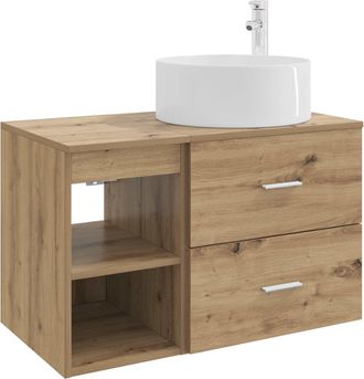 vidaXL Juego De Muebles De Ba&ntilde;o 2 Uds. Roble Artisan Vidaxl