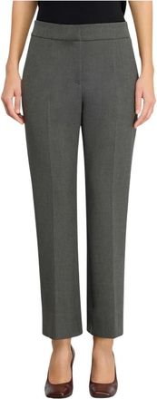 Liviana Conti Rechte broek - Dames - Straight fit broeken - Grijs - L - Katoen - Broeken