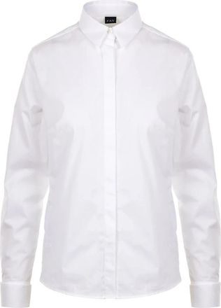 Fay Stretch Poplin Shirt - Dames - Overhemden - Wit - L - Katoen - Overhemden