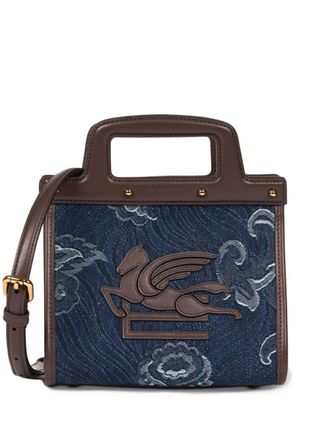 Etro small Love Trotter tote bag - women - Cotton/CALFSKIN/Polyester - One Size - Blue