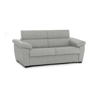 Dmora Sof&aacute; Cama 2 Plazas Fisciano, Desenfundable, Con Almacenaje, Fabricado En Italia, Apertura Abatible, 205x95 Cm Gris Claro