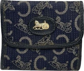 Celine Pre-owned Wallets, female, Blue, Size: ONE SIZE Pre-owned Cotton Wallet
