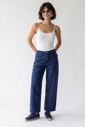 Mixray Hoge Taille Wijde Denim Jeans