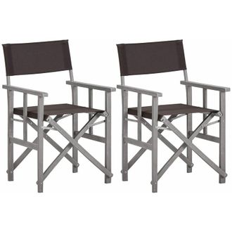 vidaXL Sillas De Director 2 Unidades Madera Maciza De Acacia Vidaxl