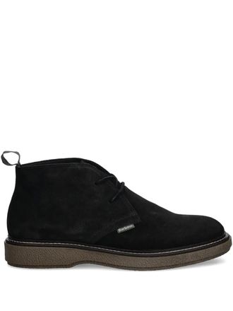 Barbour lace-up suede boots - men - Calf Suede/Fabric/Rubber - 12 - Black