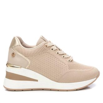 Xti Womens Wedge Comfort Sneakers In Beige