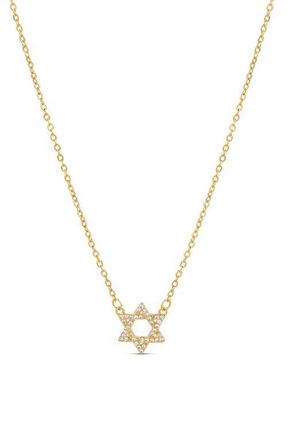 SHYMI Pav&eacute; Cubic Zirconia Star of David Necklace in Gold at Nordstrom