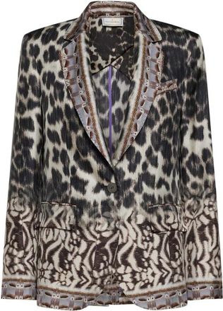 Pierre-Louis Mascia Ciadox Jas Zijde - Dames - Blazers - Bruin - L - Leer - Jassen