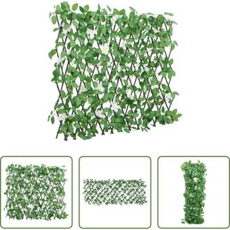 vidaXL Traliccio esterno - Traliccio Edera Artificiale Espandibile Verde 186x30 cm