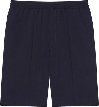 Givenchy Blauwe shorts met 4G-embleem - Heren - Korte Broeken - Blauw - M - Wol - Korte Broeken