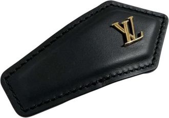 Louis Vuitton Pre-owned Hair Pin - Dames - Vintage Accessoires - Zwart - ONE Size - Leer - Vintage