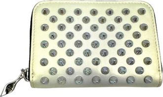 Christian Louboutin White Leather Coin Purse/Coin Case (Pre-Owned)