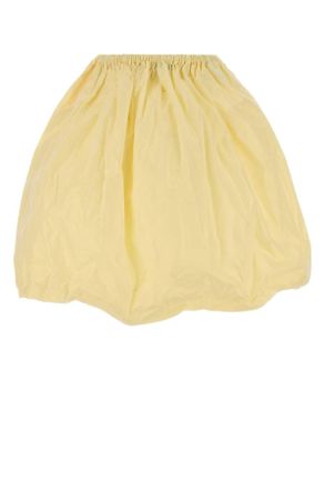 Prada Womens Cream Taffeta Skirt Crema Exterior: Silk Gonne