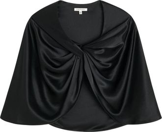 By Malene Birger Pinlos Cape - Dames - Ponchos - Zwart - ONE Size - Polyester - Jassen