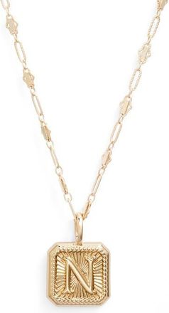 Miranda Frye Harlow Initial Pendant Necklace in Gold - N at Nordstrom