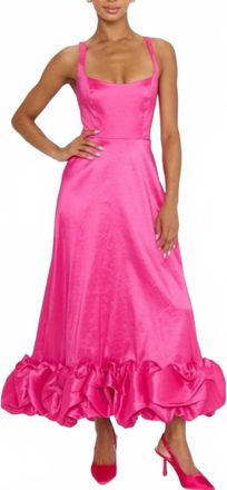 Show me your Mumu Rebecca Midi Dress In Dragon Fruit