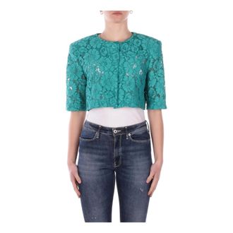 Pinko Light Jackets, female, Green, Size: S Giacca corta