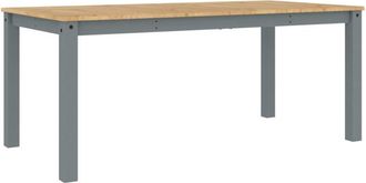 vidaXL Mesa De Comedor Panama Madera Maciza De Pino Gris 180x90x75 Cm Vidaxl
