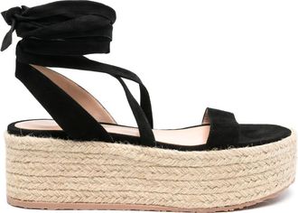 Gianvito Rossi Espadrilles in pelle scamosciata - Nero
