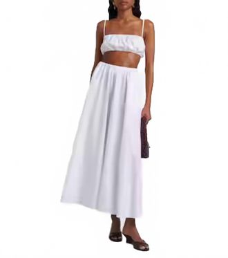 Staud Milano Midi Skirt In White
