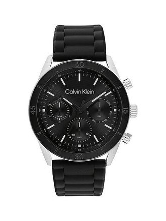 Calvin Klein Reloj Multifunci&oacute;n De Acero Inoxidable Y Silicona