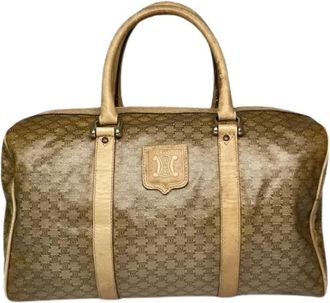 Celine Pre-owned Leren Vintage Weekendtas - Dames - Vintage Weekendtas - Bruin - ONE Size - Leer - Vintage