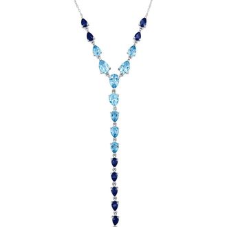 Delmar Teardrop Y Necklace in Blue at Nordstrom Rack