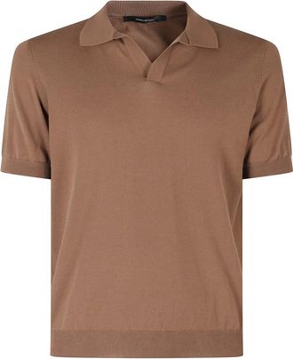 Tagliatore Polo Keith - Heren - V-hals truien - Bruin - 3XL - Katoen - Truien & Vesten