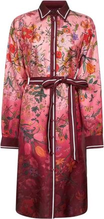 Gucci Rode Overhemdjurk voor Vrouwen - Dames - Shirt Kleedjes - Veelkleurig - S - Kleedjes