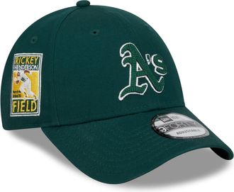 New Era Oakland Athletics MLB Rickey Henderson Field Sidepatch Green 9Forty Adjustable Cap - One-Size