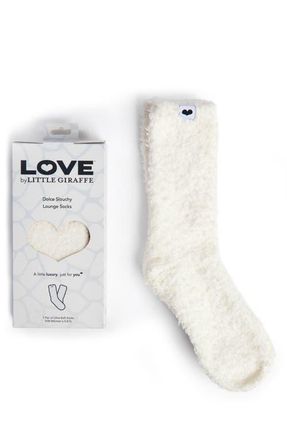 Little Giraffe Dolce Slouchy Lounge Socks in Cream at Nordstrom, Size Medium