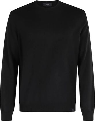 Fay Maglione in lana vergine - Nero