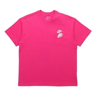 Nike Sportswear Tee World Tour 2 Back big Logo Print Sports Short Sleeve Mens Dark Pink/Red DA0990-615