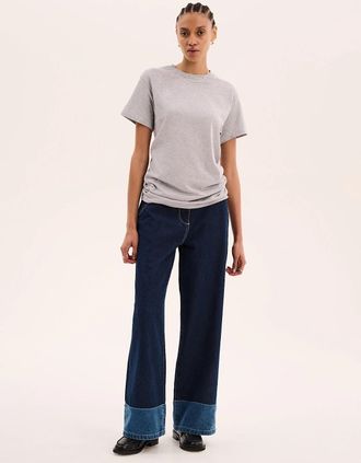 Omnes Womens Jack Boyfriend Tee in Grey marl - Size: 18/20